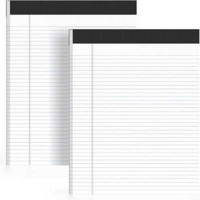 2x Collegeblok Set - A4 Liniaal Schrijfblokken Notitieblokken voor Studie en Kantoor - 30 Vellen