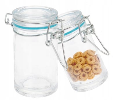 Koopman Serie - Glas Opslagpot met Klem - 80ml - Transparant - Gemakkelijk Schoon te Maken