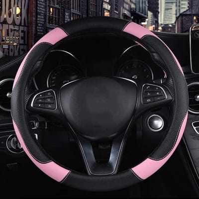 Auto Stuurhoes - Ademend - Anti Slip - Lederen Steering Covers - Koolstofvezel - Pu - 37-38cm - Auto - Decoratie