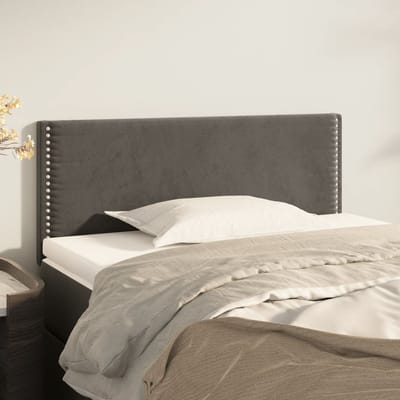 vidaXL - Hoofdbord - 100x5x78/88 - cm - fluweel - donkergrijs