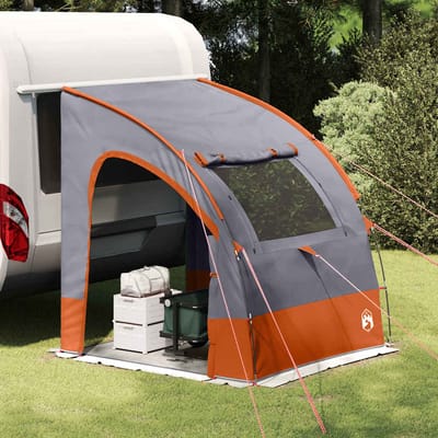 vidaXL - Achterkleptent - 194 - x - 180 - x - 210 - cm - Grijs - en - Oranje - taft