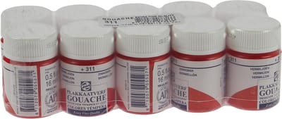 Talens plakkaatverf Extra Fijn flacon van 16 ml, vermiljoen 10 stuks