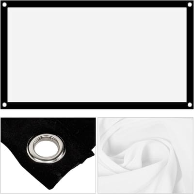 Draagbaar Projectiescherm van Wit Polyester, Kreukvrij en Versterkt, 40 Inch 16:9 Formaat voor Thuis en Presentaties