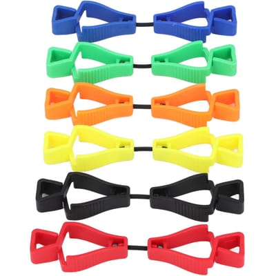 6 STUKS Werkhandschoenhouder Grote Maat Plastic Multifunctionele Werkhandschoenen Grijper Houder Clip yellow