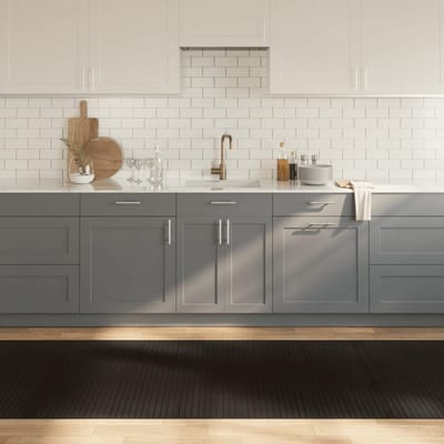vidaXL - Vloerkleed - rechthoekig - 100x300 - cm - bamboe - donkerbruin