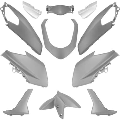 kit carénage p2r pour scooter yamaha 125 gpd a n-max 2015 à 2020 11 stuks gris mat neuf