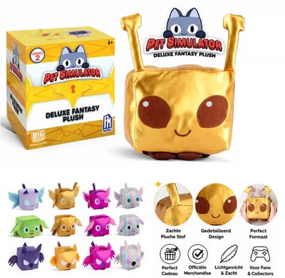 Pet Simulator Series 2 Collector 20 cm knuffel - Spaar ze allemaal - 1 exemplaar - Merchandise Game