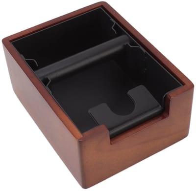 Dailygoods- Afklopbak 21 x 16 cm - Koffie-klopdoos - Antislip Rubber - Geluidsreductie - Hout/ABS/IJzer - Praktisch Koffie-accessoire - Koffieklopdoos