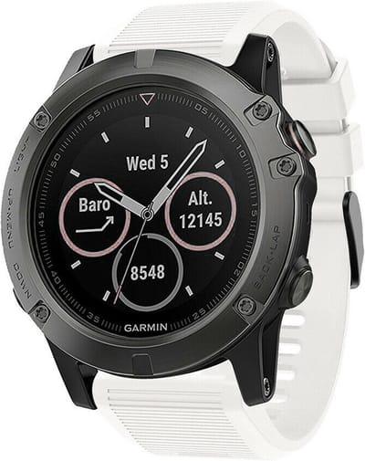 Strap-it siliconen bandje geschikt voor Garmin Fenix 9 (Pro) 51mm / Fenix 8 (Pro) 51mm / Garmin Fenix 7x (Pro - Sapphire Solar) / Fenix 6x (Pro - Sapphire) / Fenix 5x (Plus) / Fenix 3 / Epix Pro (Gen 2 - 51mm) / Enduro 1-2-3 / Quatix 7x-8 (51mm)
