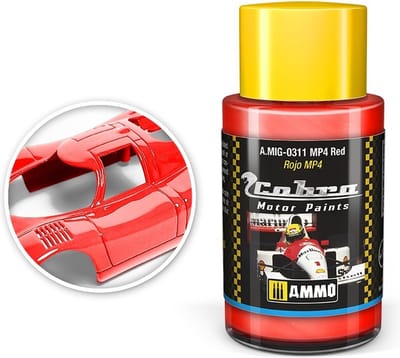 AMMO by Mig Jimenez Hobbyverf Acrylverf - MIG 0311 Cobra Motor Paints - MP4 Red - Matt - Acryl - 30ml Verf potje - 30 ml