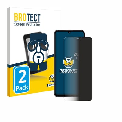 BROTECT - privacy screenprotector voor ZTE Blade A55 - Folie Beschermfolie Blauwlichtfilter 2 Stuks