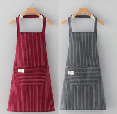 Keukenschorten, tweedelige verstelbare waterdichte schortenset met twee zakken, unisex, geschikt voor koks, tuinmannen, restaurants, barbecues, cafés, enz. (bordeauxrood + grijs)
