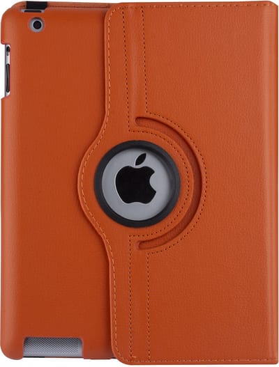 Apple iPad 2-3-4 Book case Oranje Book Case Tablethoes - 360 graden draaibaar