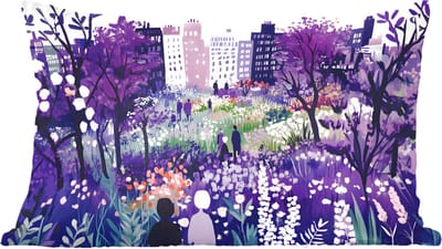Sierkussens - Kussentjes Woonkamer - 60x40 cm - Park - Bomen - Bloemen - Gebouwen