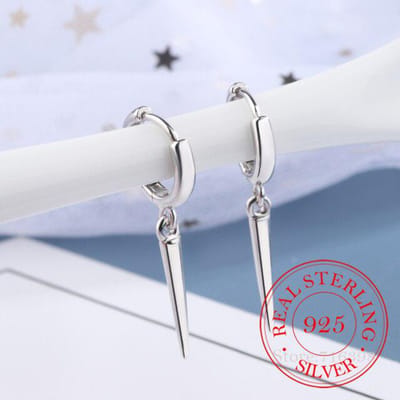 Koreaanse Kristallen Geometrische Oorbellen Voor Vrouwen 925 Sterling Zilveren Oorbellen Oorbellen Pendientes Mode Sieraden Brincos zilver