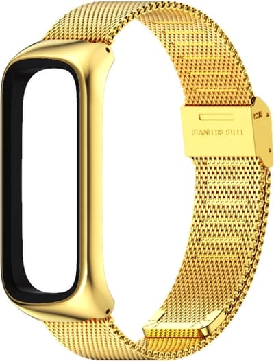 Milanees bandje - geschikt voor Samsung Galaxy Fit 2 - goud