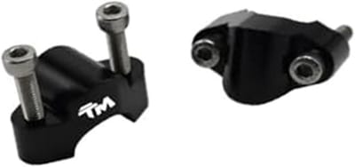 Stuurverhoger Motorfiets - Stuurklem Adapter - Rijcomfort Verbeteren - Schokabsorberend Ontwerp - 22 Mm - Zwart
