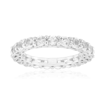 Cavill - Zilveren ring - 925 Sterling zilver gerhodineerd - 21 witte topaas stenen 2 478 ct - rond slijpsel elegant dames sieraad