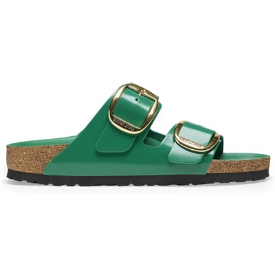 Dames muiltjes Birkenstock Arizona Big Buckle Natural Leather Patent