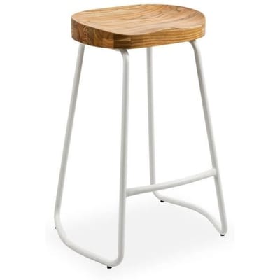 Tabouret - VERSA - Versa - Bois massif - Marron clair - 65 cm de hauteur marron