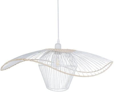 LUNGA - Hanglamp - Wit - Rotan