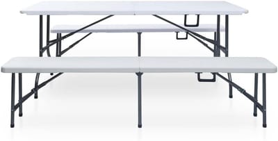 Inklapbare Tuinset - Picknicktafel met Banken - Buiten Eten - Ruimtebesparend Ontwerp - 180 cm Lengte - Origineel