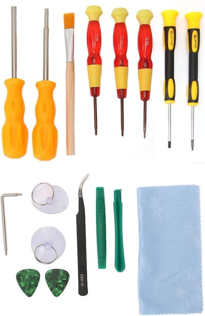Schroevendraaierset 17-delig - Reparatieset Tools - Apparaten Repareren - Ergonomische Handgrepen - 17 Stuks - Grijs