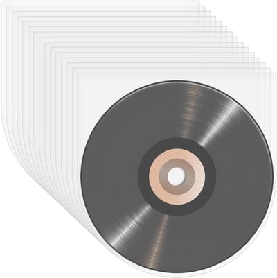 Set van 50 Semitransparante Vinyl Hoezen voor 12 Inch Grammofoonplaten, Antistatisch en Beschermend voor Optimale LP Bescherming