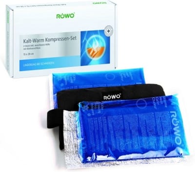 Röwo Coldpack -hotpack 2stuks +Houder 15x28cm Met Klittebandsluiting - Koud- warmkompres