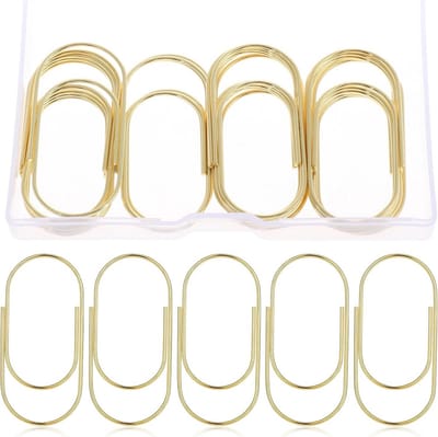 Grote Gouden Paperclips 50mm - Set van 20 Stuks voor Documentorganisatie