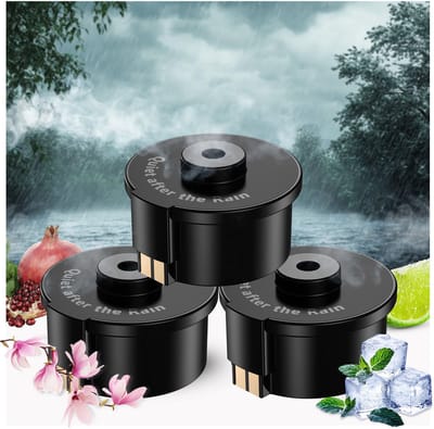 Auto Luchtverfrisser Navullingen (3-pack) van MMOBIEL – Etherische Olie Geuren Voor Diffuser – Langdurige Geur – 3 Niveaus – Autoparfum – Luchtbevochtiger, Luchtreiniger - Quiet After The Rain Geur
