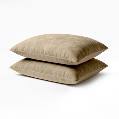 HappyBed Kussenslopen Taupe 60x70 cm - Kussensloop set 2 stuks - 100% Microvezel - Ultieme slaapcomfort