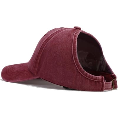 Nieuwe Retro Gewassen Backless Baseballpet Veelzijdige Zomer Buiten Zon Hoed Zon Bescherming Dames Paardenstaart Hoed Voor Dagelijks Gebruik black
