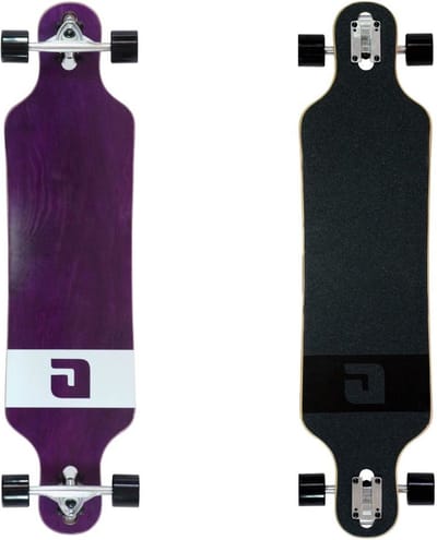 Atom Drop Through Longboard - 40 Purple (Veneer)