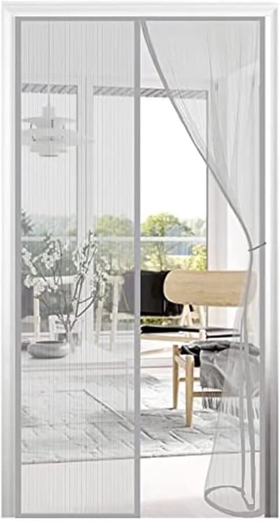 Magneet Hor - Insectenwering Deur - Buitenlucht Binnen - Automatisch Sluitend - 195x215cm - Grijs