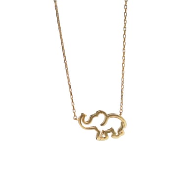 Pera Jewelry® - 925 sterling Zilveren Olifant ketting - Vriendin Wenskaart - Ketting Dames - Ketting met Hanger - Cadeau Voor Vriendin - Collier - Olifant Ketting