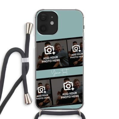 Gepersonaliseerd - Case Company® - Hoesje met koord geschikt voor iPhone 12 hoesje met Koord - Filmrol N°2 - Telefoonhoesje met Zwart Koord - Extra Bescherming aan alle Kanten en Over de Schermrand