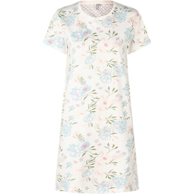 By Louise Dames Nachthemd Korte Mouw Flowers - Maat S