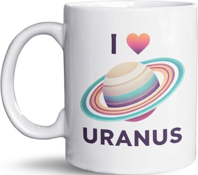 NietMokken.nl - Grappige mok - I love Uranus - Leuke mok voor je Valentijn - Keramische tas 325ml - Valentijnsdagcadeau