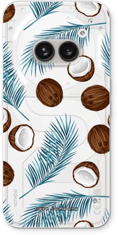 Case Company® - Hoesje geschikt voor Nothing Phone (2a) hoesje - Kokosnoot - Soft Cover Telefoonhoesje - Bescherming aan alle Kanten en Schermrand