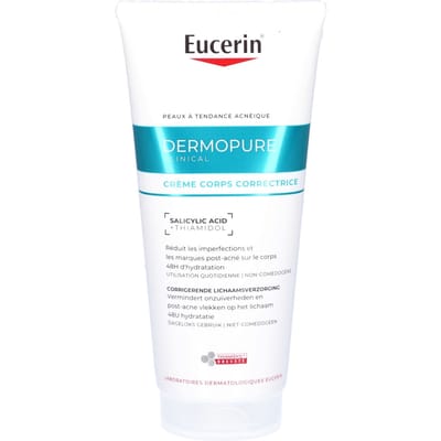 Eucerin DermoPure Clinical Triple Action - Lichaamscrème - Body Crème - Vermindert Onzuiverheden en Acne Vlekken - 200 ml