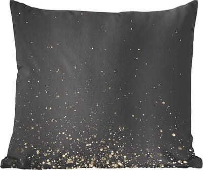 Sierkussens - Kussentjes Woonkamer - 60x60 cm - Glitter - Abstract - Zwart