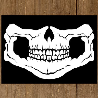 GetGlitterBaby® - Skull Doodshoofd Tattoo Halloween Decoratie Versiering / Carnaval Schmink Make Up Plak Tattoos Bloed / Tijdelijke Tattoo / Nep Tatoeage