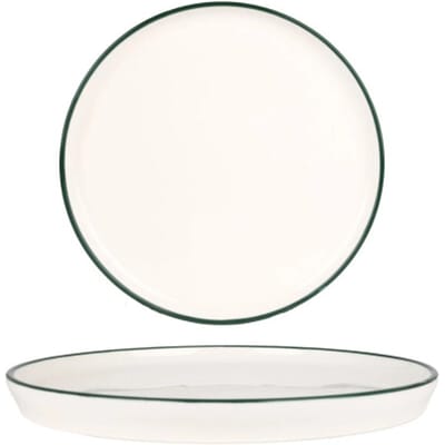 Rinart Dessertbord - Green Edge - Porselein - 20 cm - set van 6