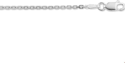 Zilveren Collier anker gediamanteerd 1 1018808 42 cm
