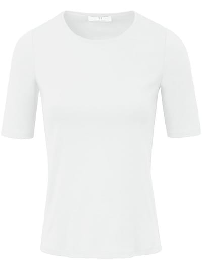 Shirt 100% Pima Cotton ronde hals Van Peter Hahn wit