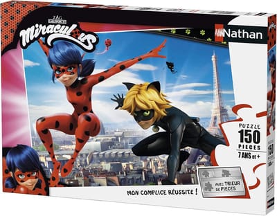 Puzzel 150 stukjes Miraculous Lady Bug met sorteervakken
