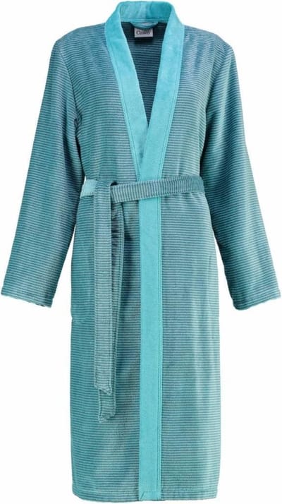 Cawo 6431 Velours Dames Badjas Kimono - Turkis 36