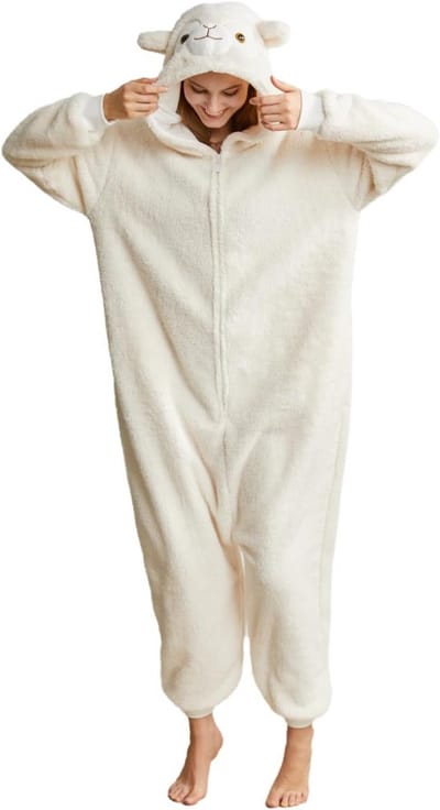 Alpaca Onesie Dierenonesie voor Volwassenen met Capuchon - Unisex Pyjama Kostuum