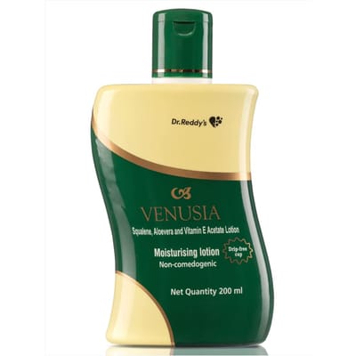 VENUSIA Dr. Reddy's Hydraterende Lotion : Zachte en Gehydrateerde Huid : Voor Droge tot Zeer Droge Huid : Vitamine E, Squalene en Aloë Vera : 200ml beige